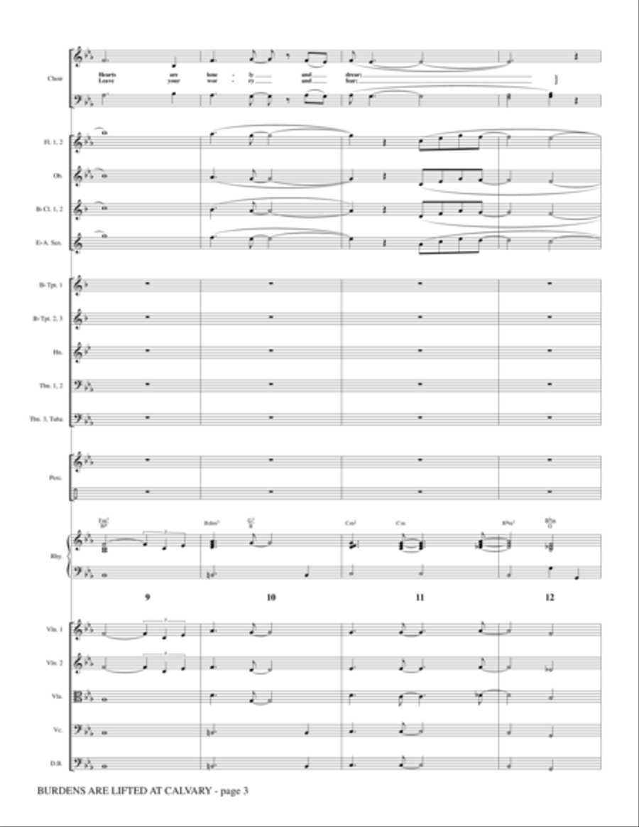 Burdens Are Lifted At Calvary - Full Score Choir scores gallery preview page 3