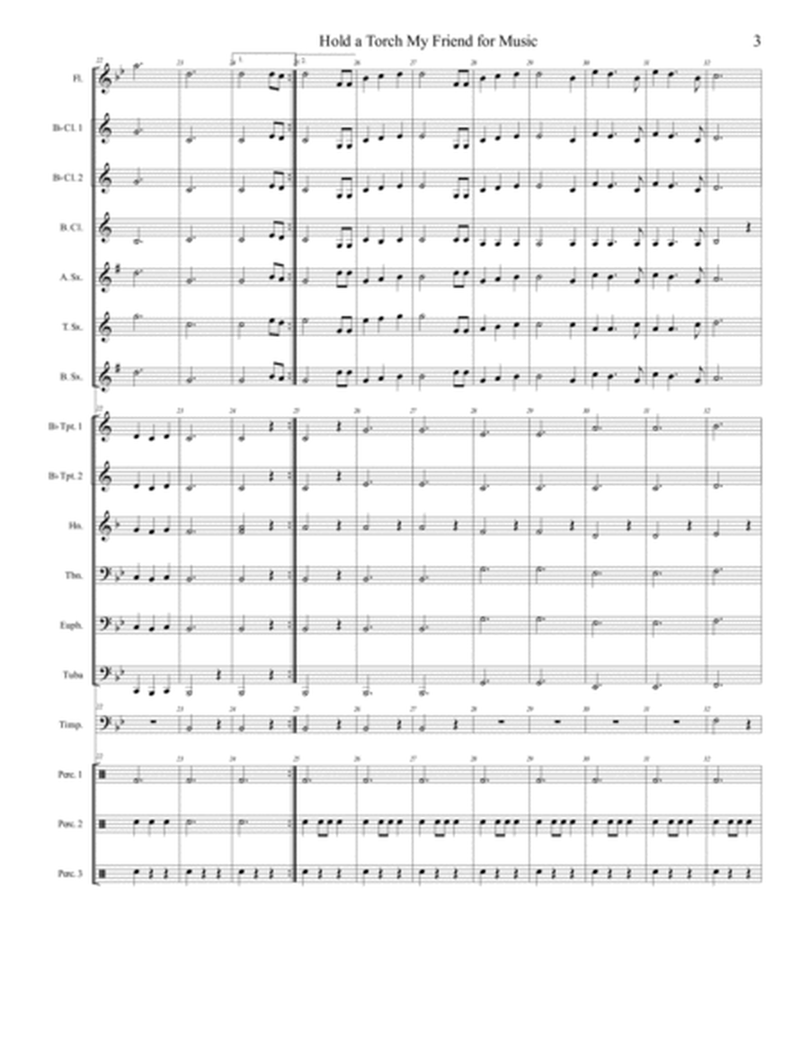 Hold a Torch for Music my friend - Score Only