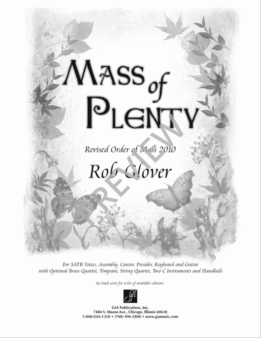 Mass of Plenty (Full Score) 4-Part scores gallery preview page 2