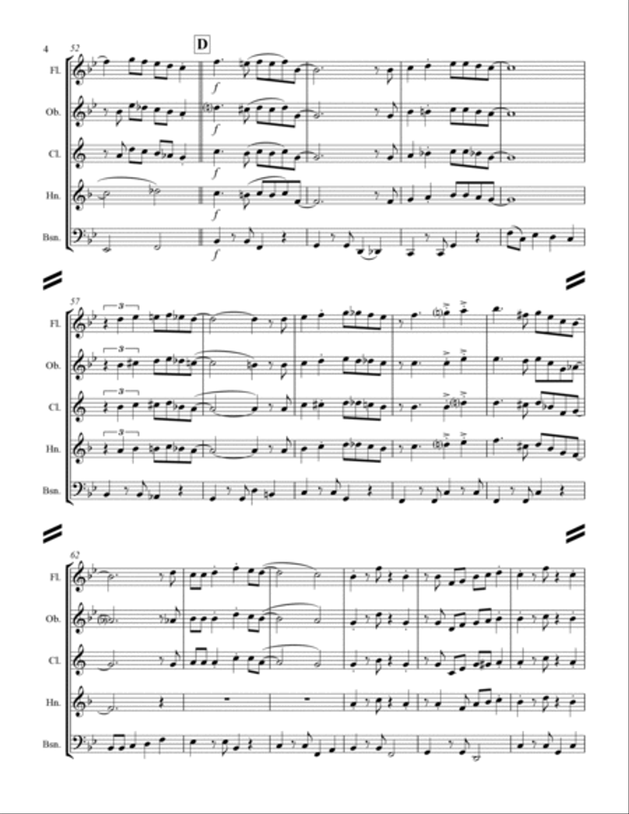 The Way You Look Tonight Woodwind Quintet scores gallery preview page 5