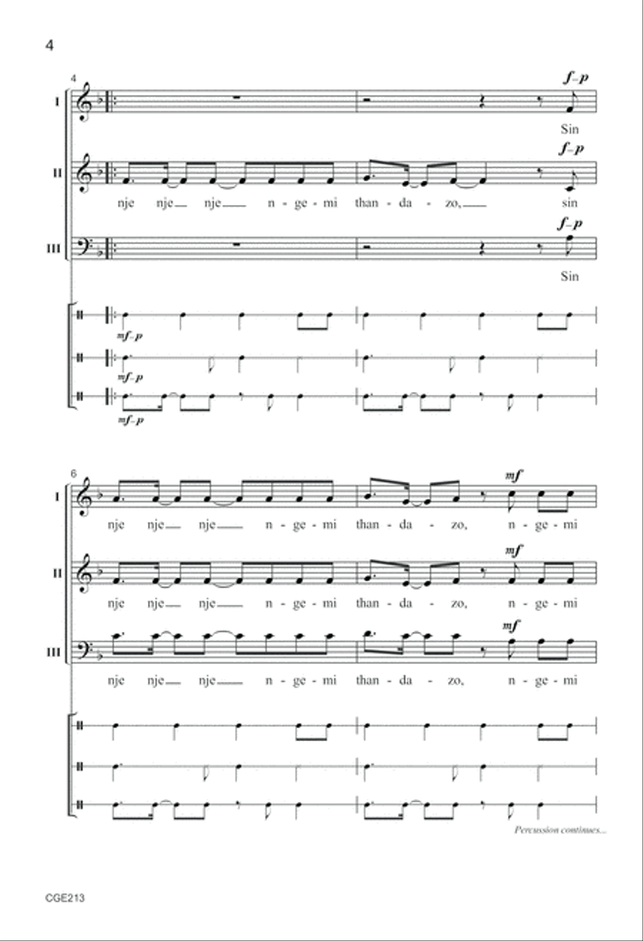 Babethandaza Three-part Mixed 3-Part scores gallery preview page 4