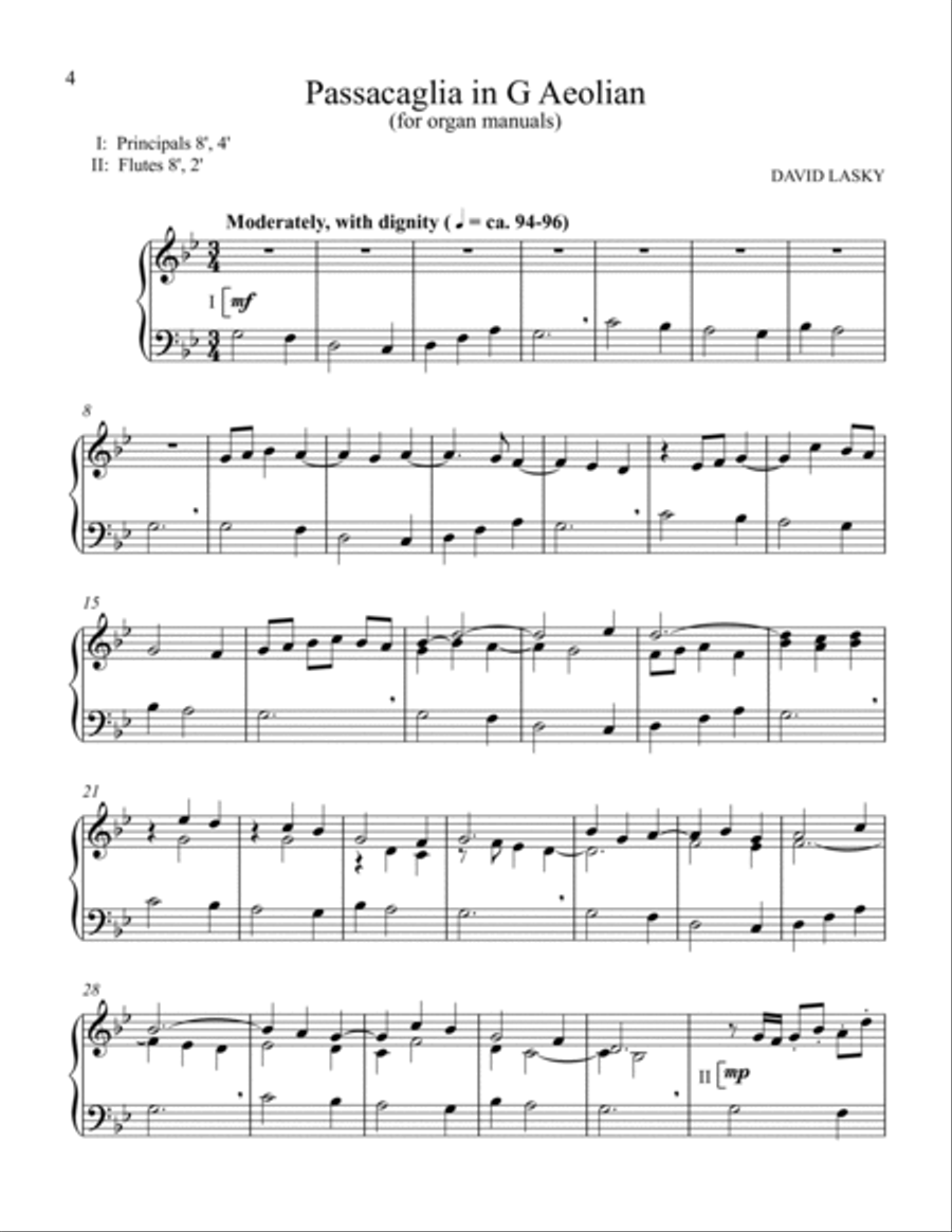 Four Modal Passacaglias for Organ Manuals image number null