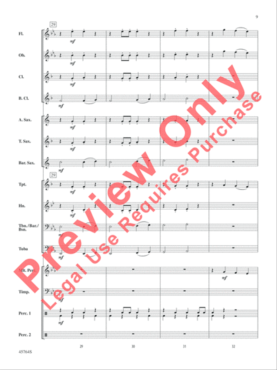 Dawn Over King's Valley Dawn Over King's Valley Concert Band scores gallery preview page 10
