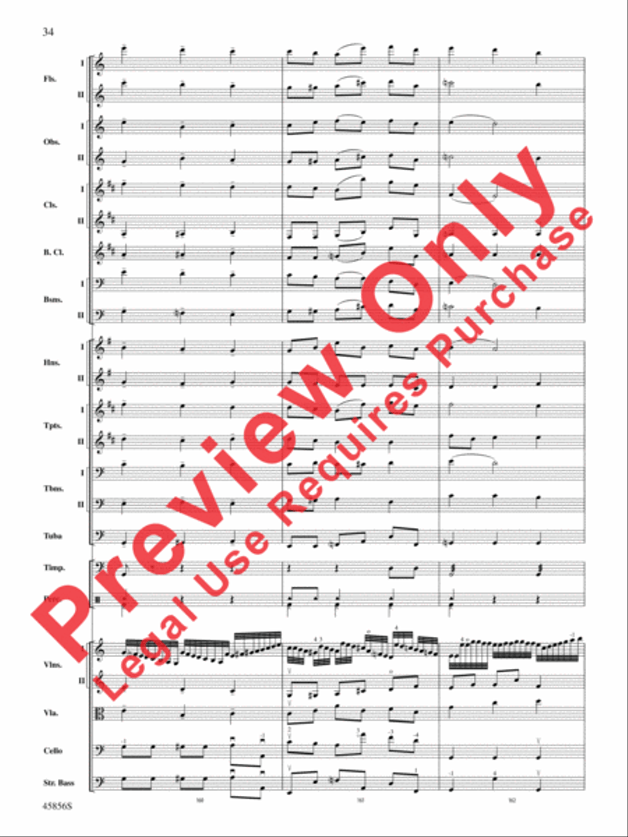 Academic Festival Overture, Op. 80 Full Orchestra scores gallery preview page 34