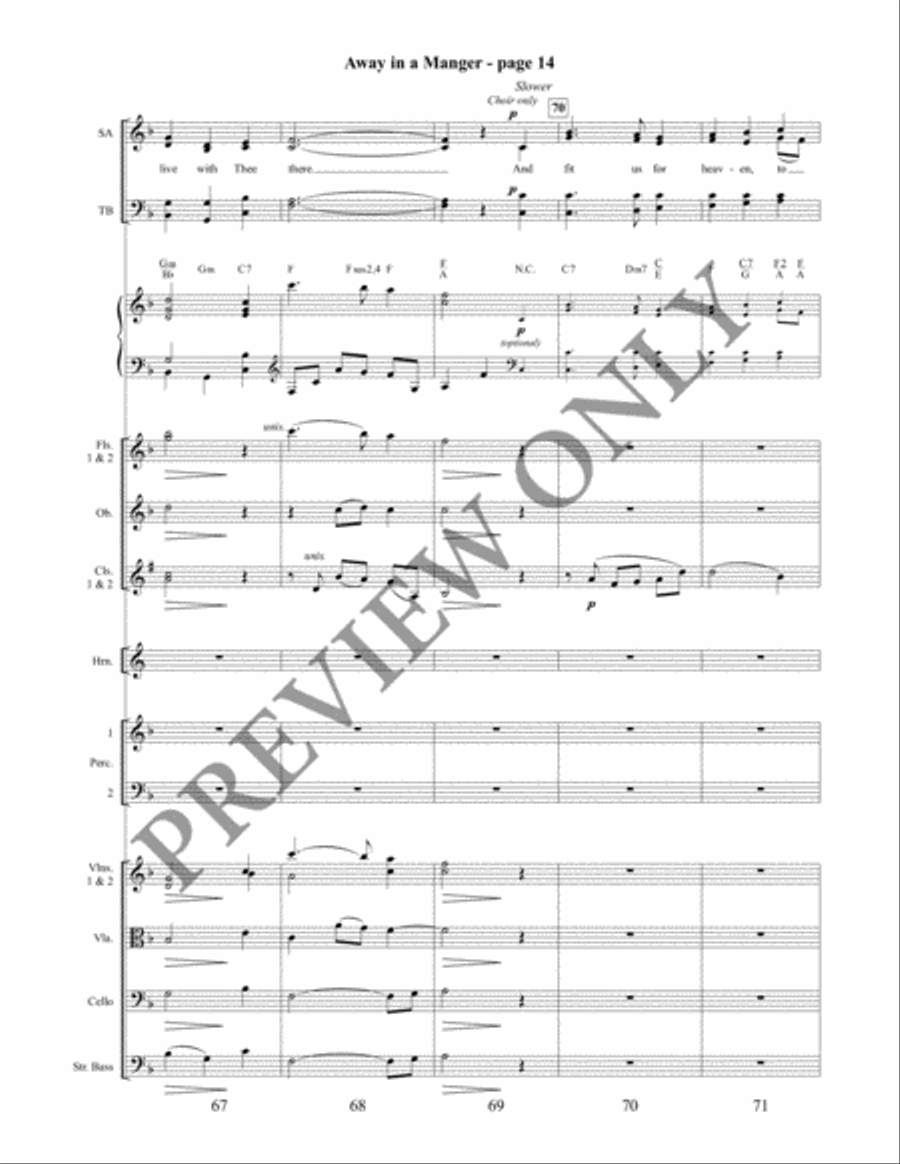 Away in a Manger Away in a Manger 4-Part scores gallery preview page 15