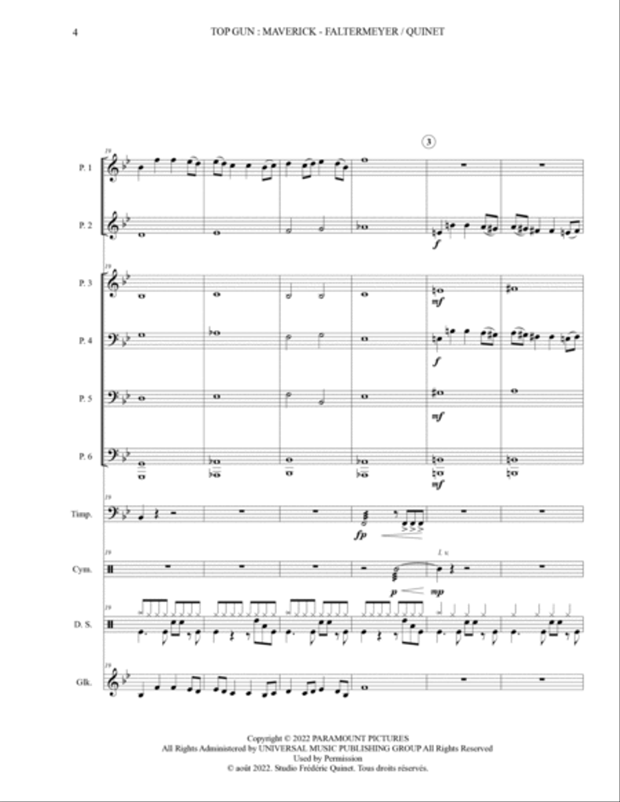 Top Gun: Maverick (main Theme) Concert Band scores gallery preview page 4