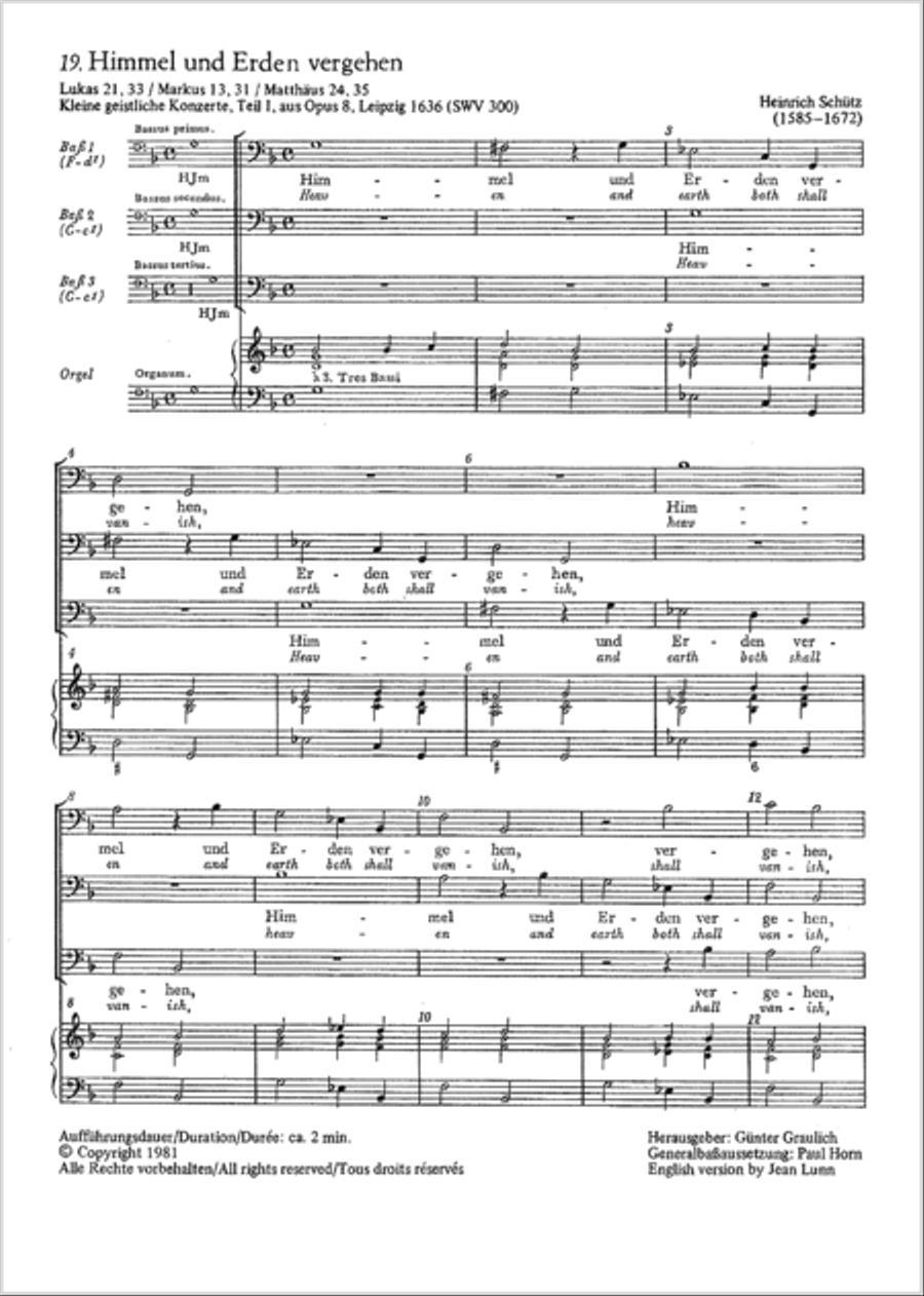 Heaven and earth both shall vanish (Himmel und Erde vergehen) Voice scores gallery preview page 2