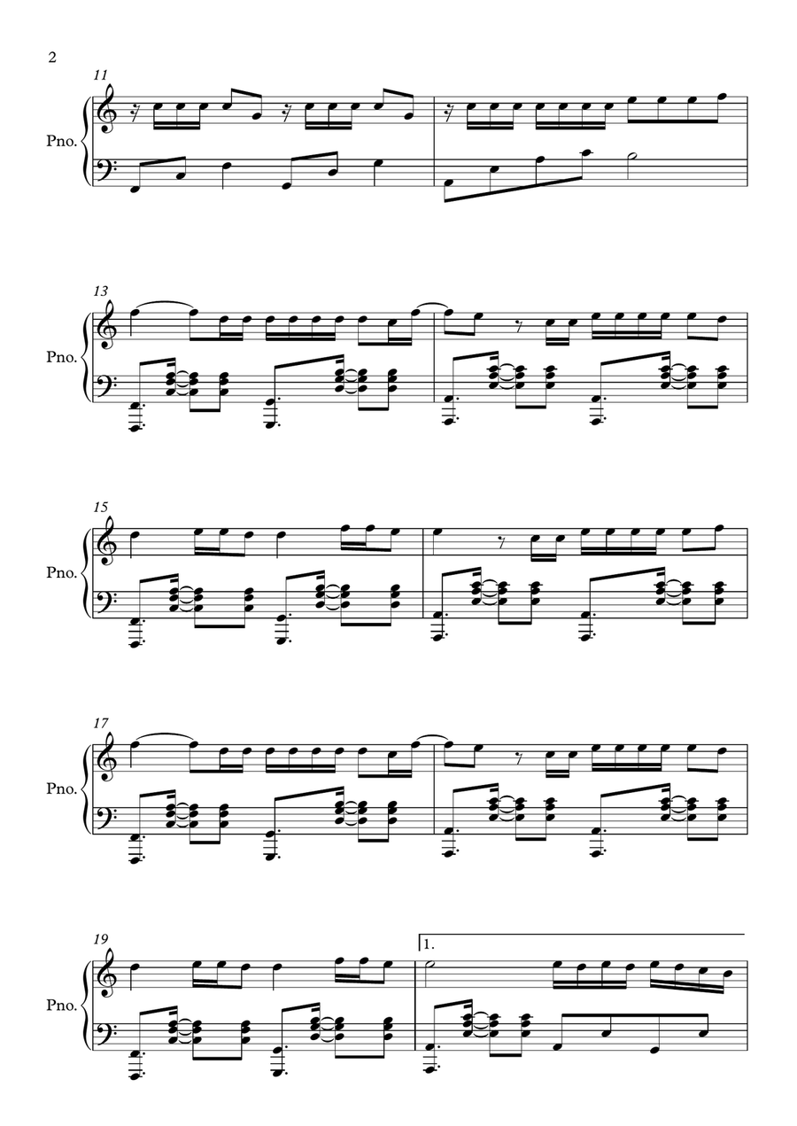 La Bicicleta Piano Solo scores gallery preview page 2