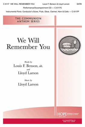 Book cover for We Will Remember You