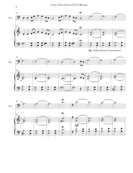 Come, Thou Fount of Every Blessing (Piano & Cello)
