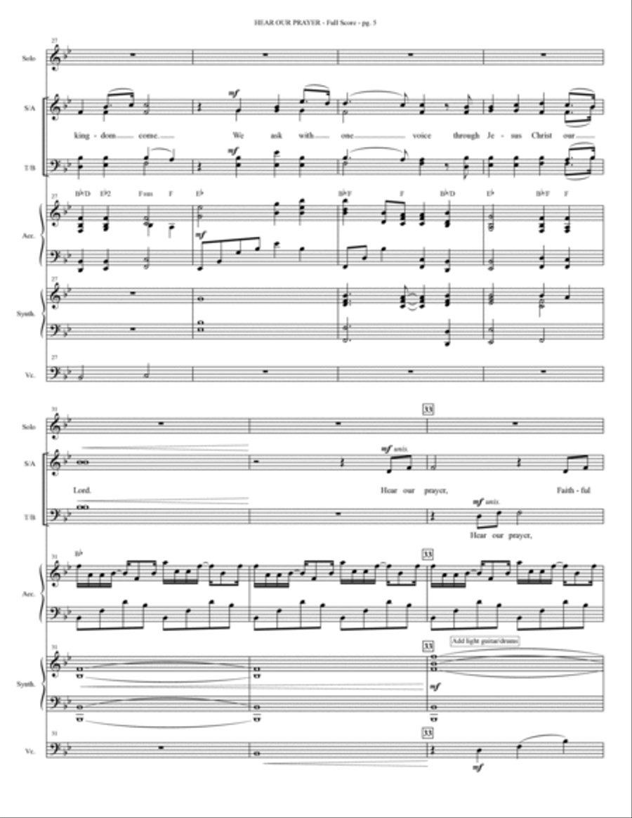 Hear Our Prayer (arr. Heather Sorenson) - Full Score Choir scores gallery preview page 5