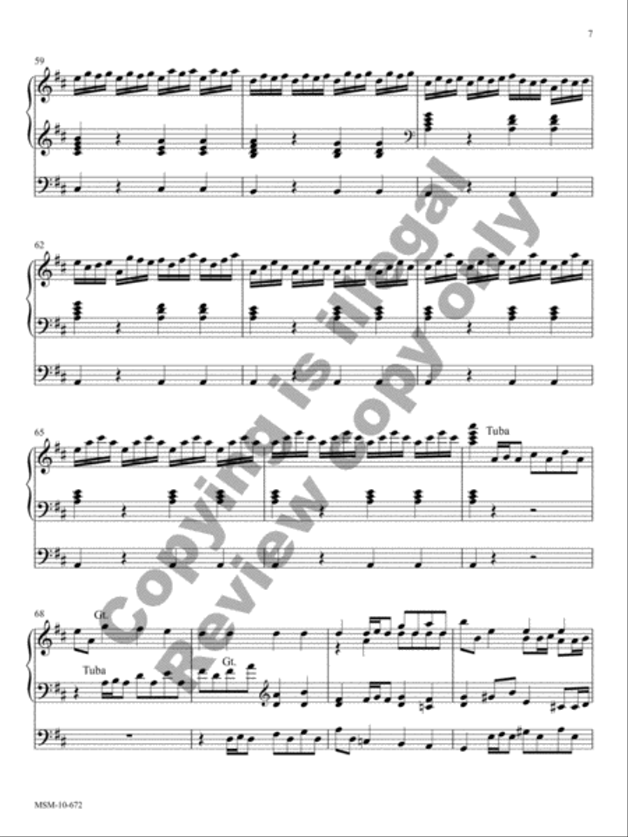 Overture from The Occasional Oratorio Organ scores gallery preview page 4