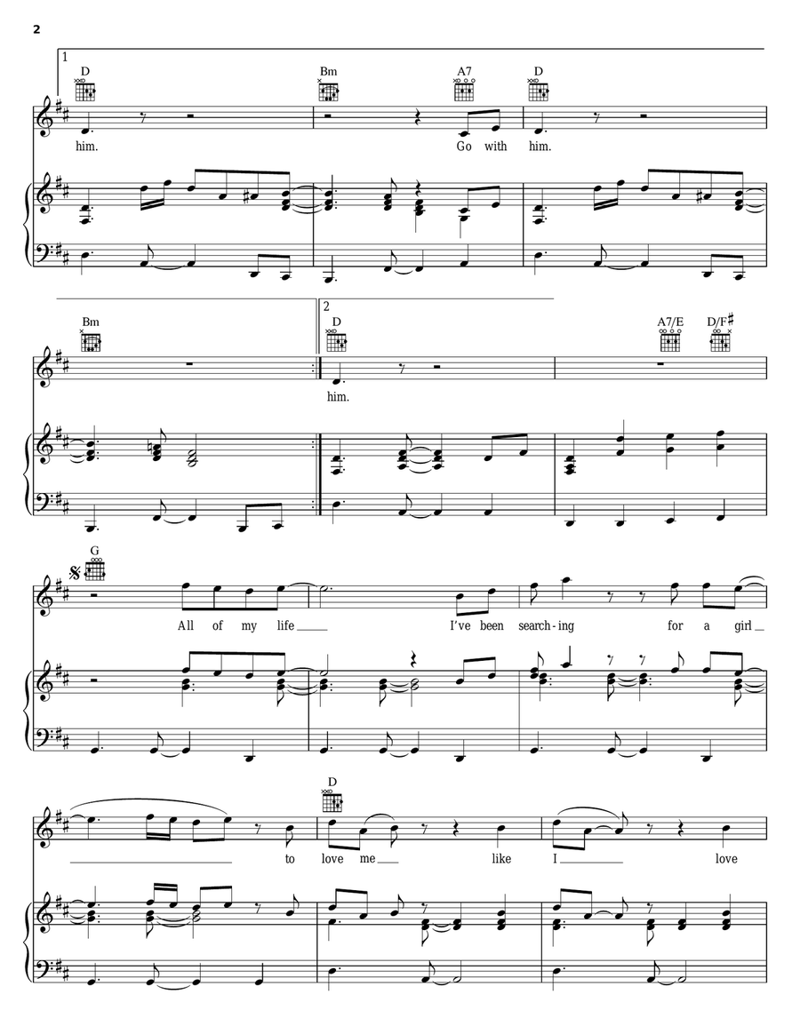Anna (Go To Him) Piano, Vocal, Guitar scores gallery preview page 2