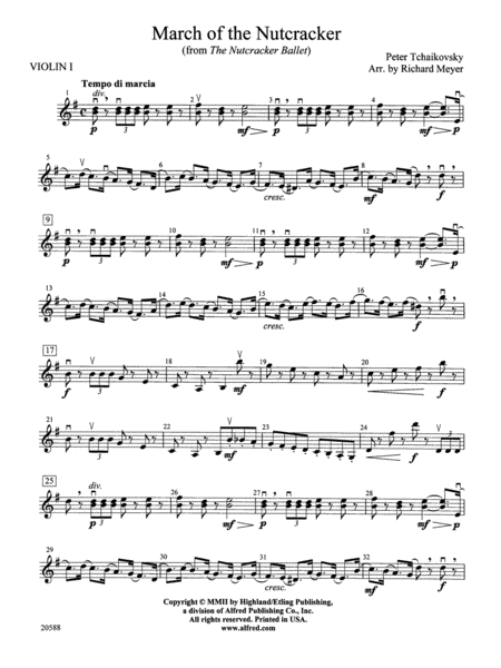 March of the Nutcracker (from The Nutcracker Ballet): 1st Violin