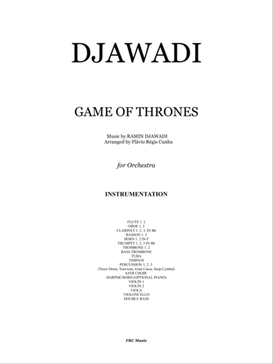 Game Of Thrones Full Orchestra scores gallery preview page 2