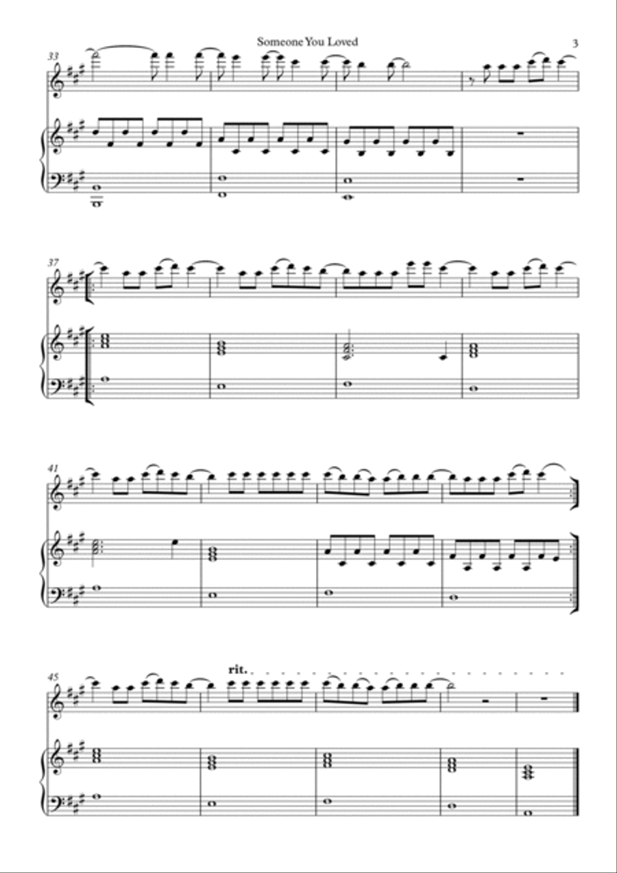 Someone You Loved Violin Solo scores gallery preview page 3