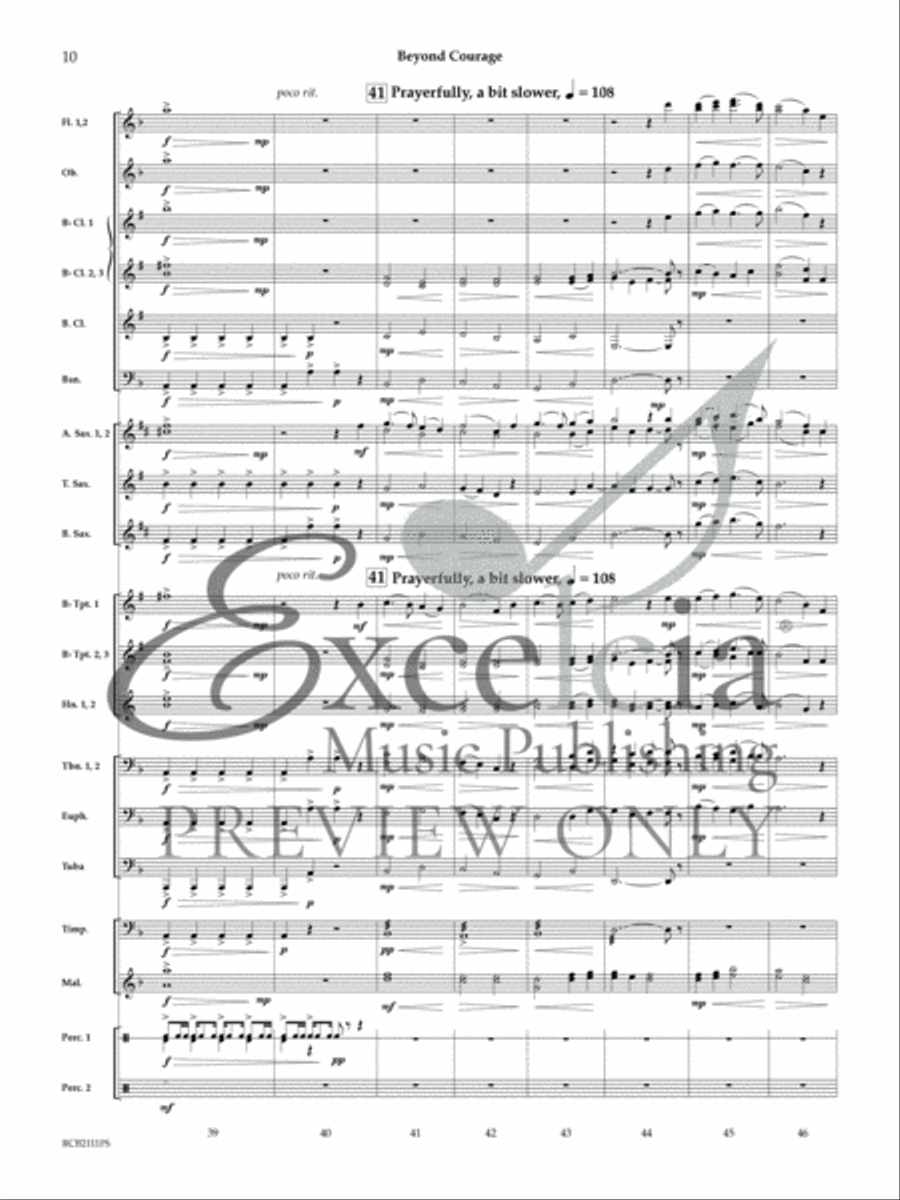 Beyond Courage Concert Band scores gallery preview page 11