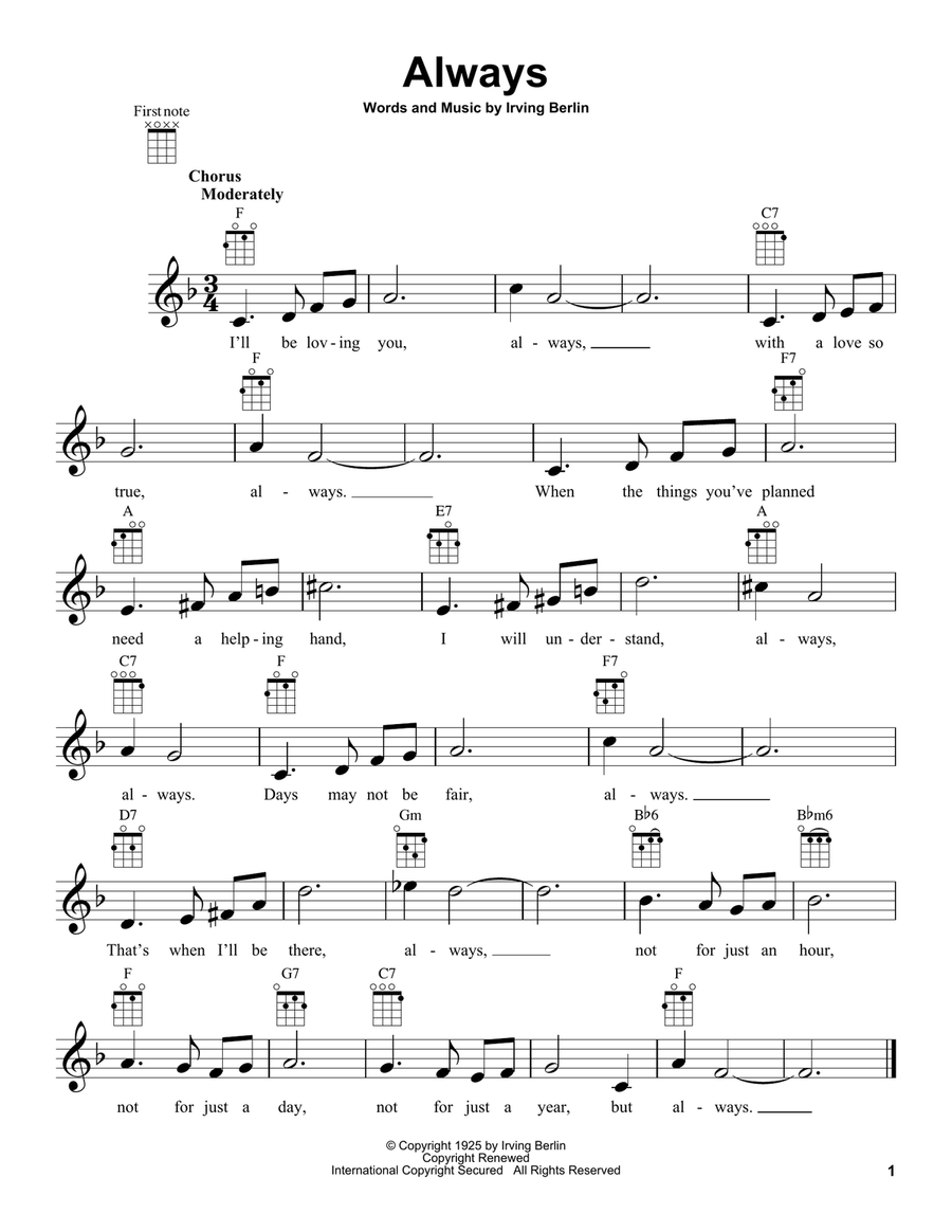 Always Ukulele scores gallery preview page 1