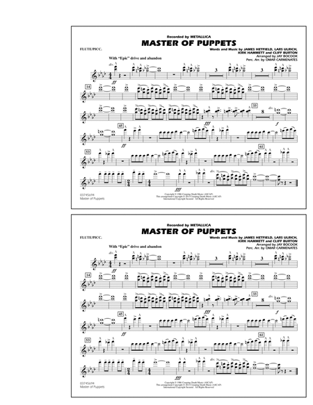 Master of Puppets - Flute/Piccolo