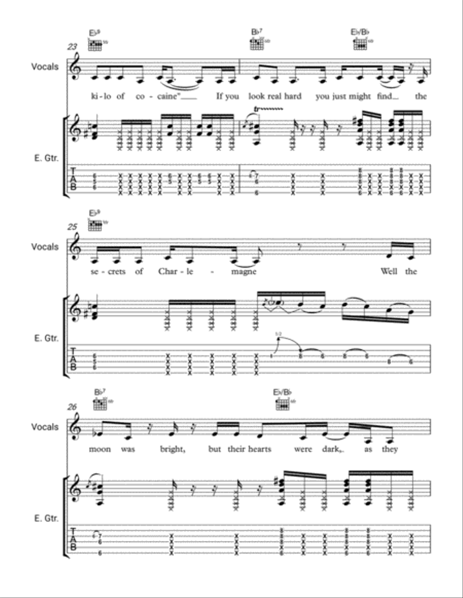 Bad Dogs Electric Guitar scores gallery preview page 5