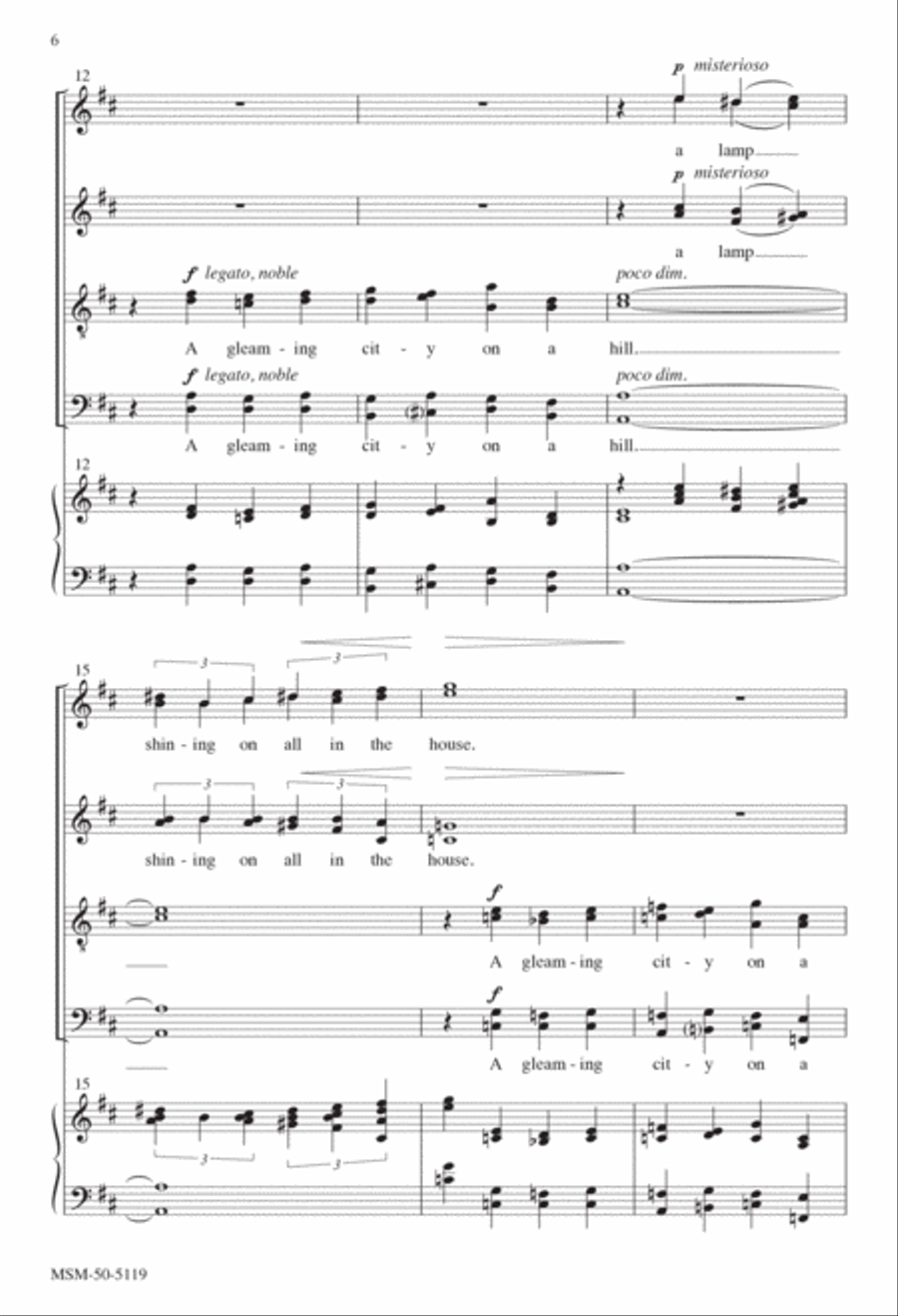 O Be Glorious Light Divisi scores gallery preview page 4