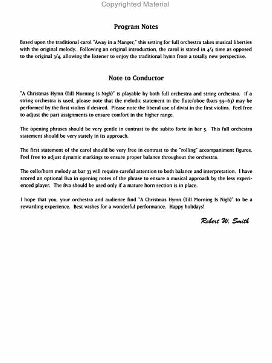 A Christmas Hymn Full Orchestra scores gallery preview page 3