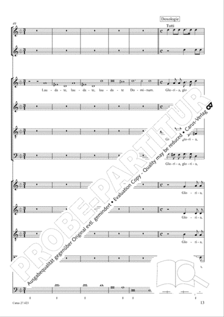 Laudate Dominum Secondo 4-Part scores gallery preview page 14