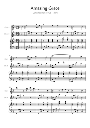 Amazing Grace - Oboe Duet w/ Piano accompaniment