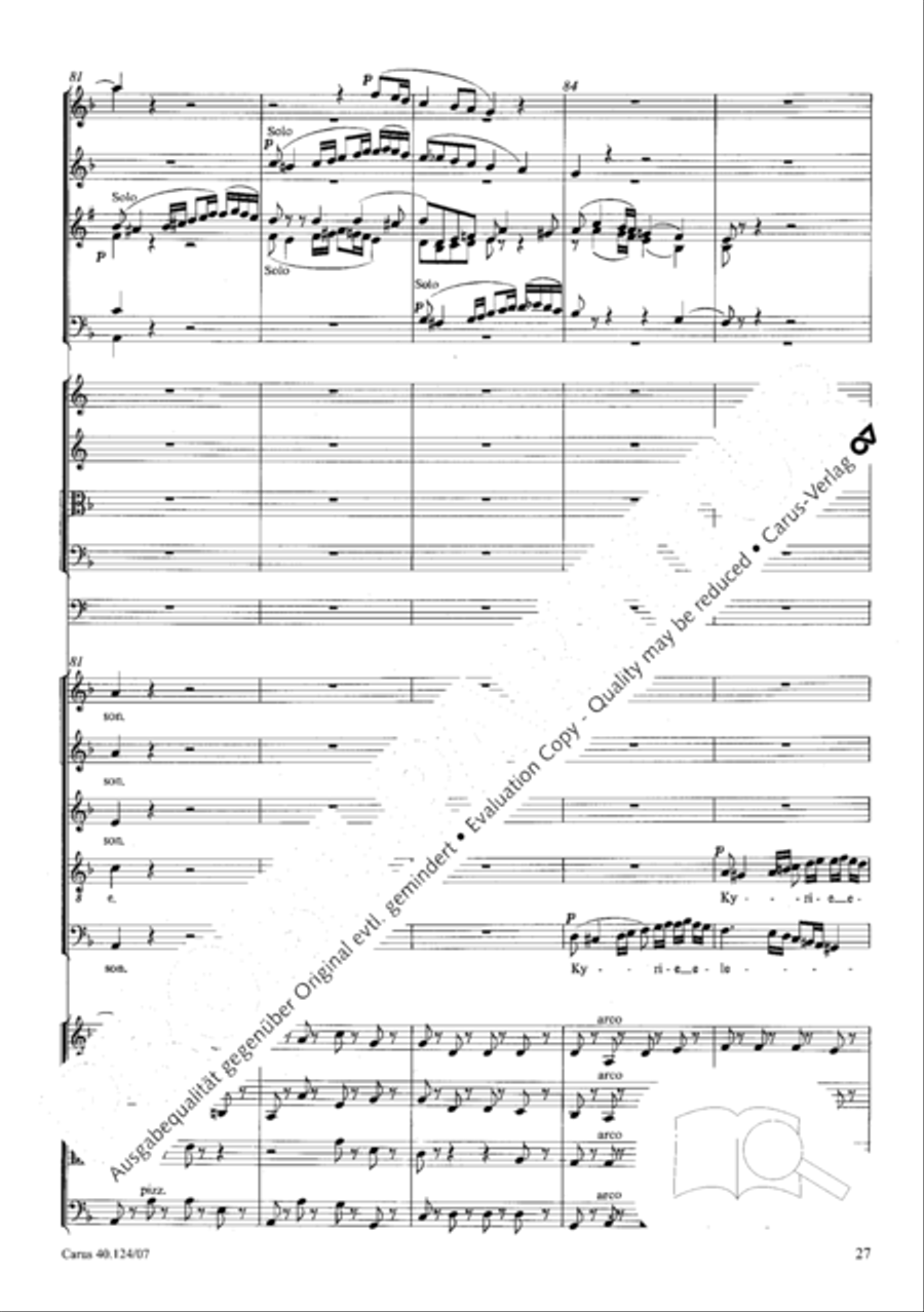 Kyrie in d + Herr Gott, dich loben wir Orchestra scores gallery preview page 28