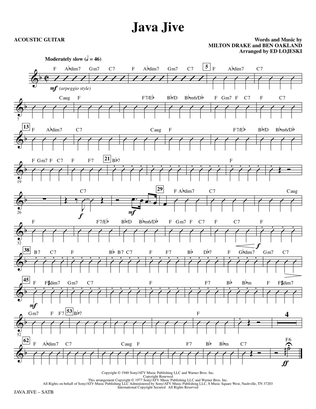 Book cover for Java Jive (SATB Octavo Accompaniment Parts) - Acoustic Guitar