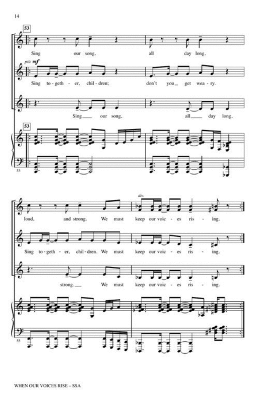 When Our Voices Rise When Our Voices Rise SSA scores gallery preview page 7