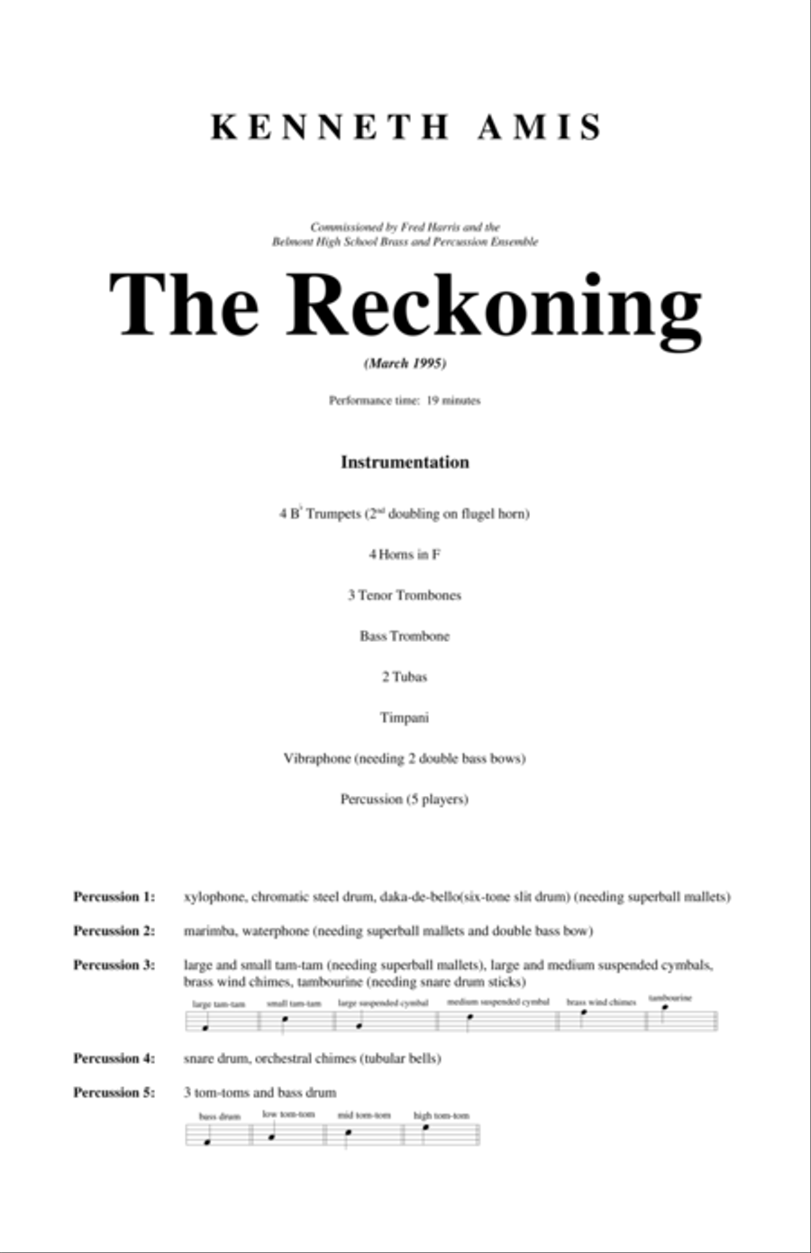 The Reckoning The Reckoning Horn scores gallery preview page 3