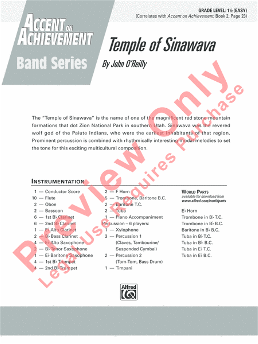 Temple of Sinawava Concert Band scores gallery preview page 2
