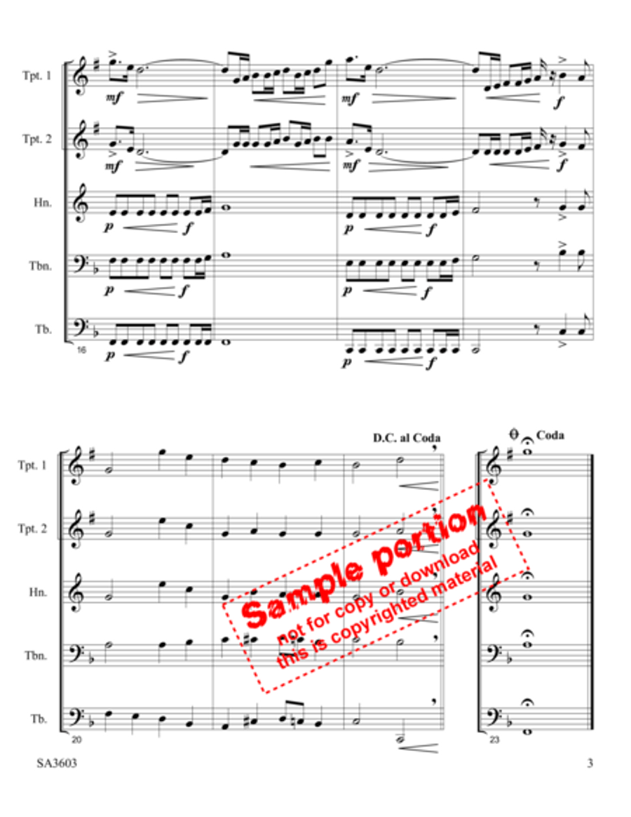 Joy To The World Joy To The World Brass Quintet scores gallery preview page 4