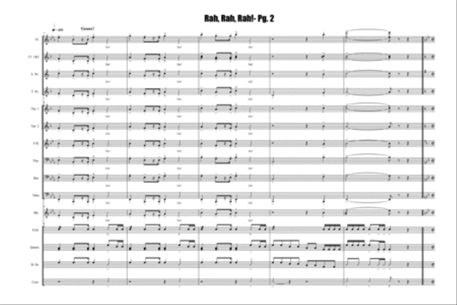 Rah! Rah! Rah! (Cheer Pack) Marching Band scores gallery preview page 3