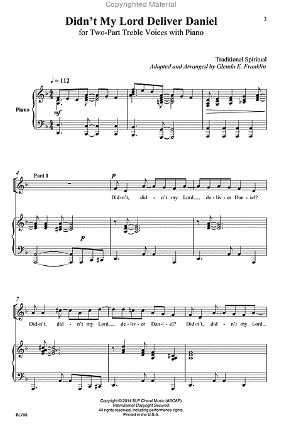 Didn't My Lord Deliver Daniel 2-Part scores gallery preview page 2