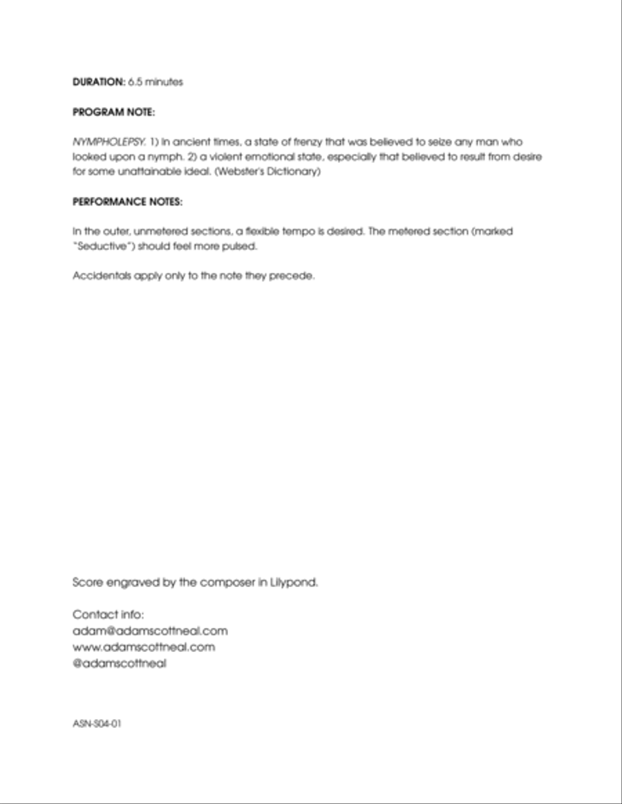 Nympholepsy Flute Solo scores gallery preview page 4
