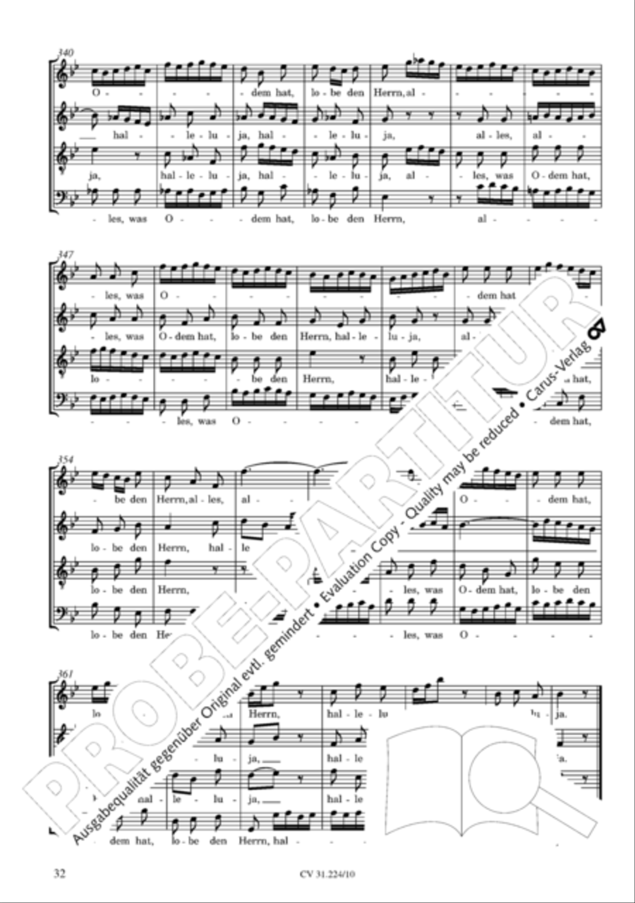 The complete motets (without Bc) Choir scores gallery preview page 39