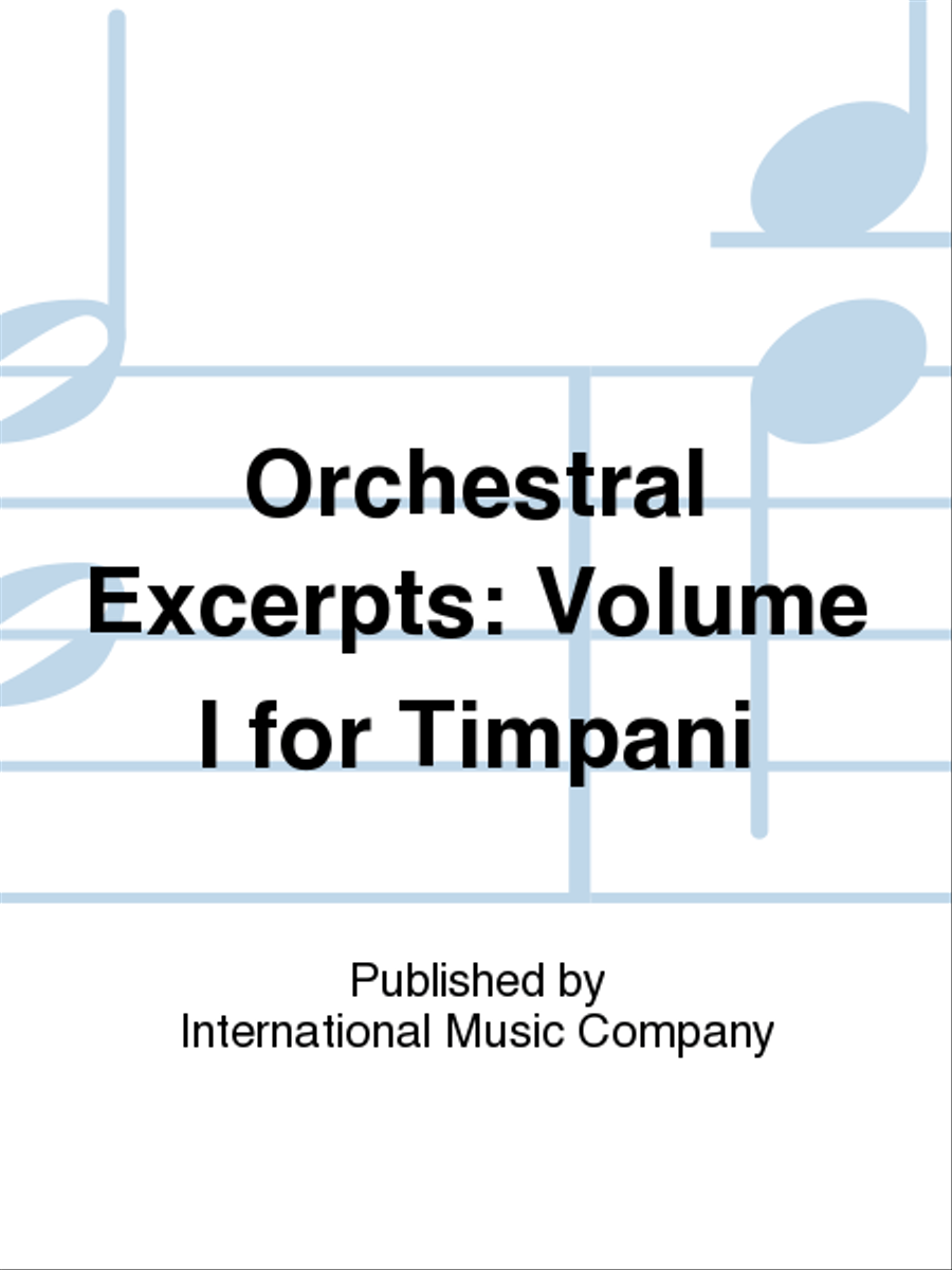 Orchestral Excerpts Timpani scores gallery preview page 1