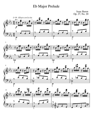 Prelude in Eb Major Op. 27, No. 20