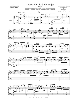 Paradisi - Piano Sonata No.7 in B flat major, P893-7