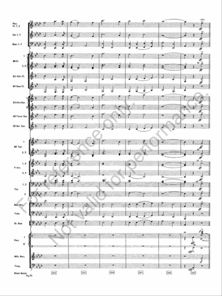 Black Watch Black Watch Concert Band scores gallery preview page 21
