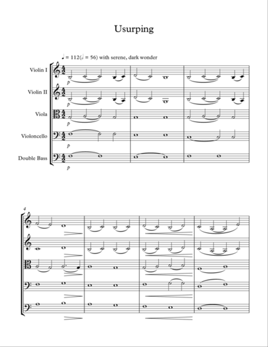 Usurping Usurping String Orchestra scores gallery preview page 1
