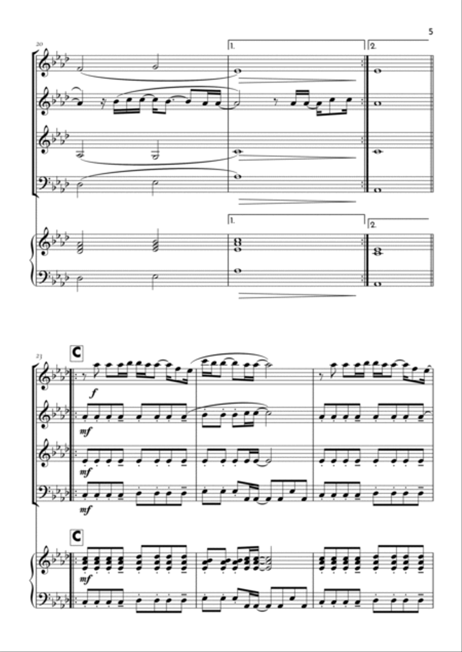Goodness Of God Woodwind Quartet scores gallery preview page 5