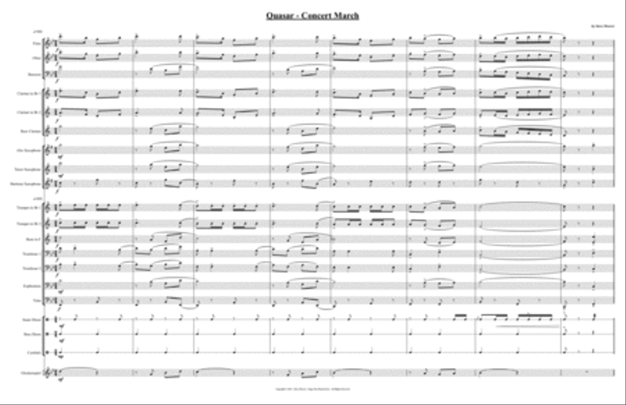 Quasar - Concert March - for Concert Band - Grade 2.5 - 3 Concert Band scores gallery preview page 3