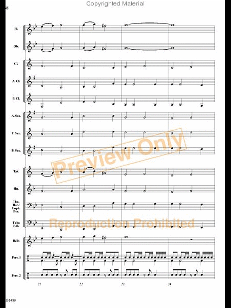 Quest of the Knights Templar Concert Band scores gallery preview page 7