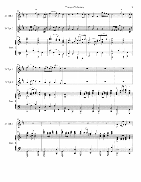 Trumpet Voluntary (Duet for Bb-Trumpet - Piano Accompaniment) image number null