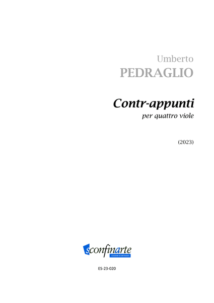 Umberto Pedraglio: Contr-appunti (ES-23-020) - Score Only