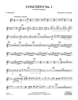 Concerto No. 1 (for Wind Orchestra) - Bb Trumpet 1