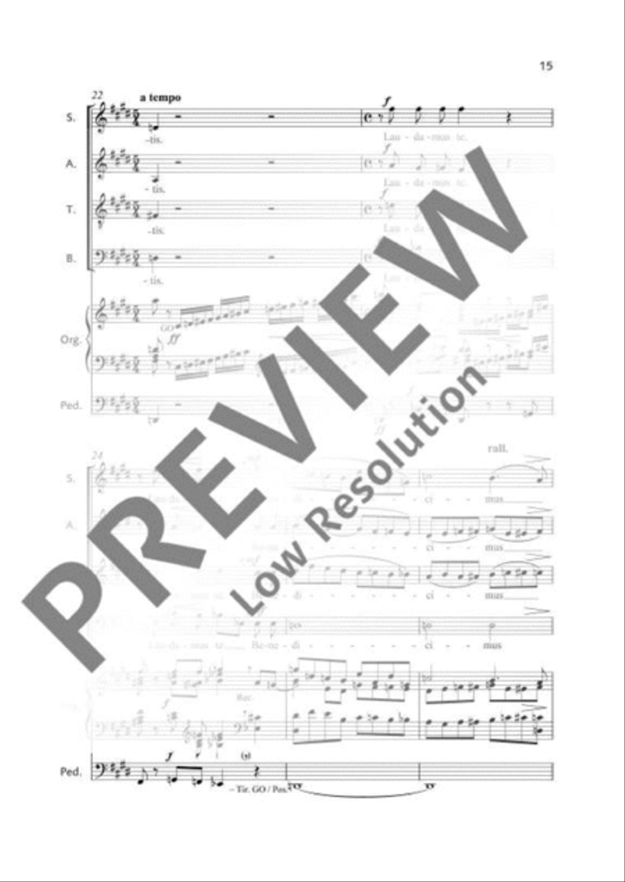 Missa festiva 4-Part scores gallery preview page 16